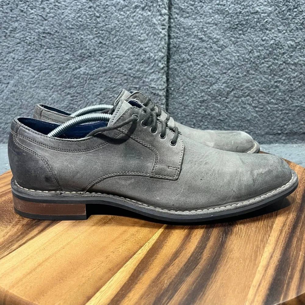 Men's Gray Suede Leather Dress Shoes Lace Up Derby Chukka Boots Nike Air Size 11